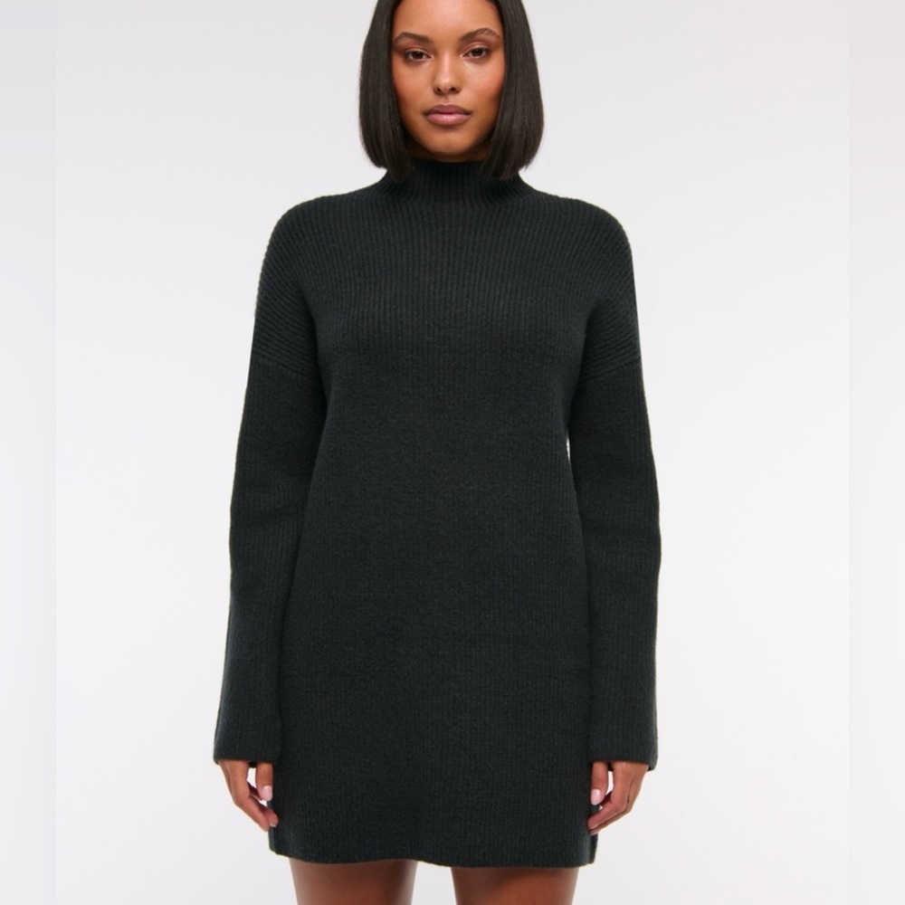 Abercrombie & Fitch Easy Mockneck Mini Sweater Dress
